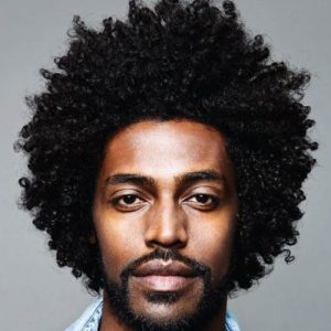 Black man with an afro