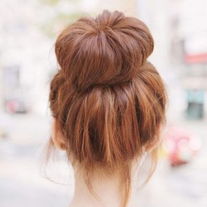 Brown big bun hairstyle