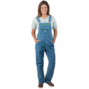 woman wearing overalls