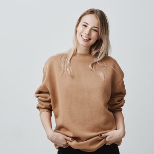 woman wearing sweater